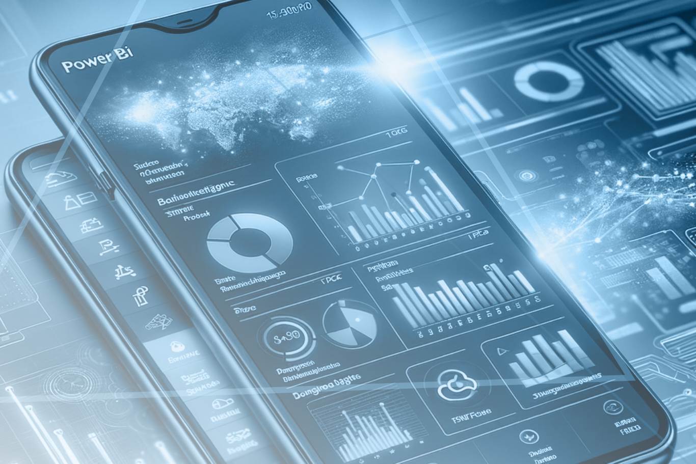 Power BI Móvil, análisis de datos, software a medida, aplicaciones para móviles, transformación digital, integración de datos