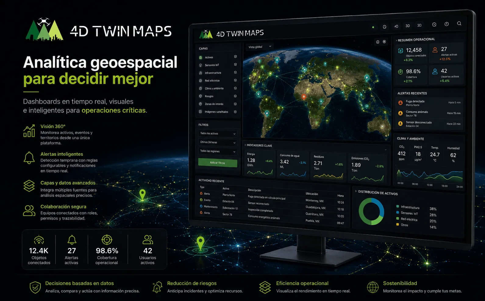 4DTWIN MAPS - Gestión geoespacial, telemetría y cartografía 3D en el mundo real. — Galería 1