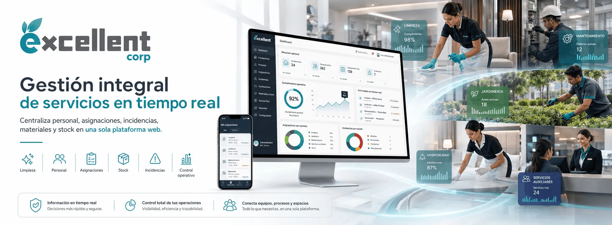 Excellent Corp — Gestión integral de servicios, personal y recursos — Gallery