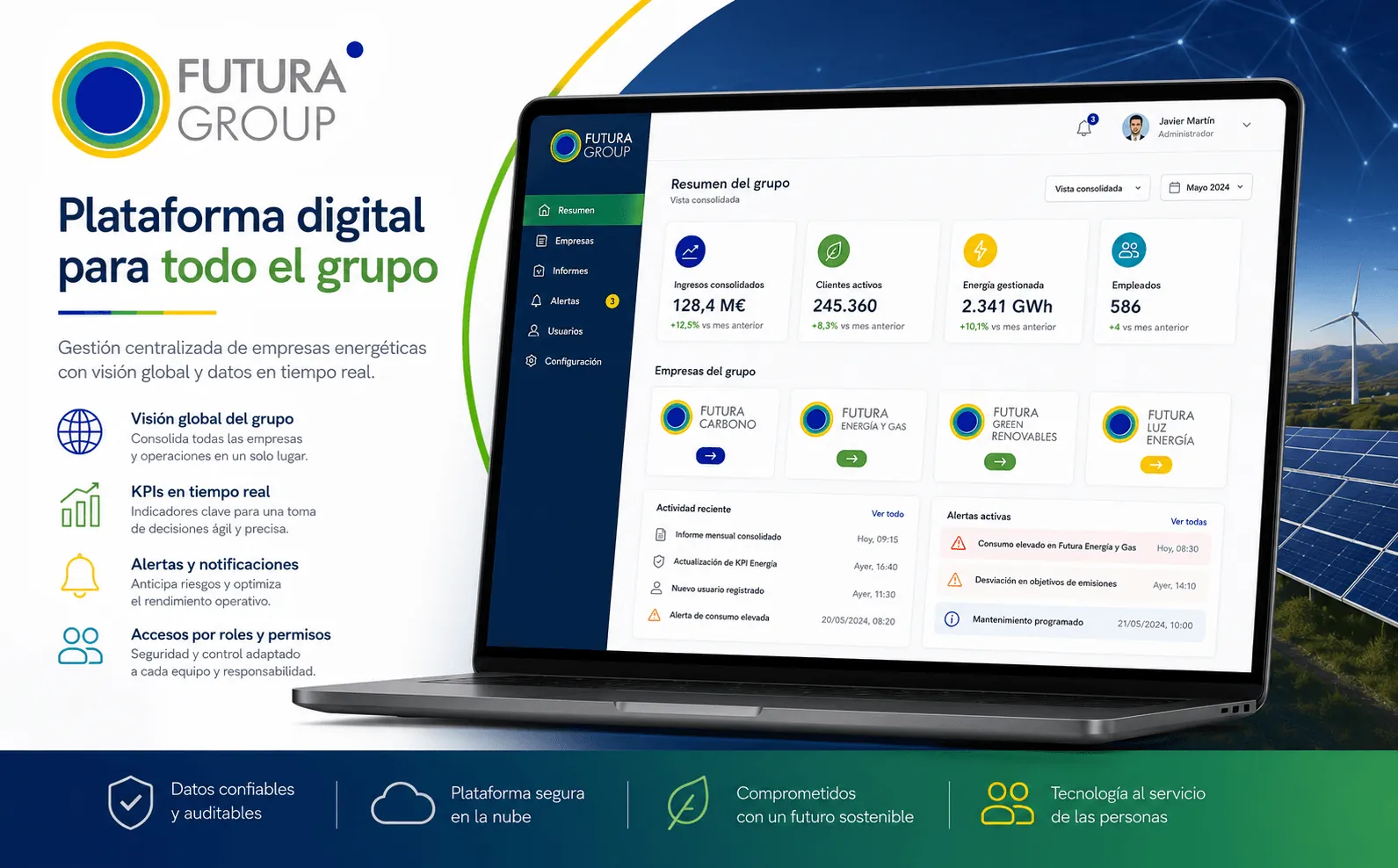 Futura Group — Plataforma digital para la gestión energética y la huella de carbono — Galería 1