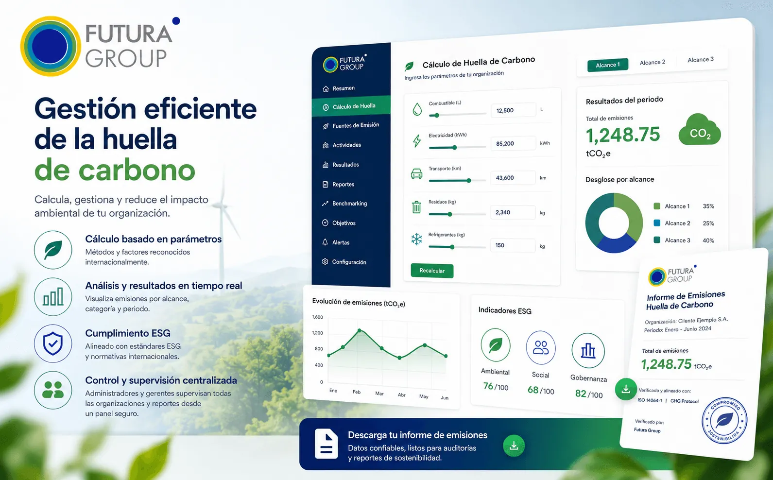 Futura Group — Plataforma digital para la gestión energética y la huella de carbono — Galería 2