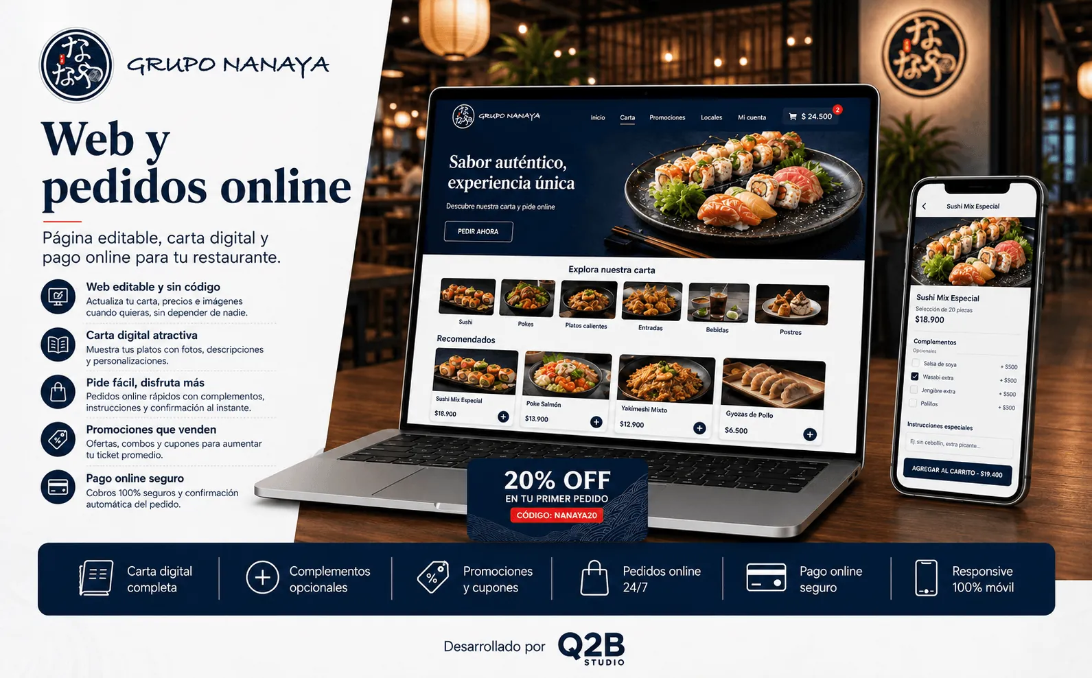 Grupo Nanaya — Ecosistema digital para pedidos online y gestión de locales — Galería 2