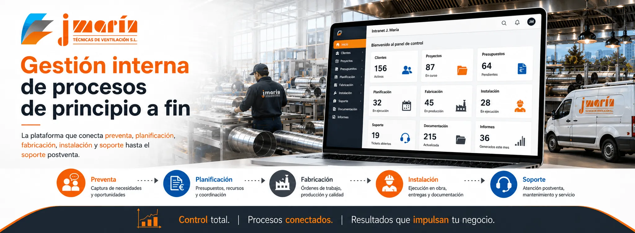 J. Marín — Plataforma integral para la gestión de proyectos de ventilación — Galería