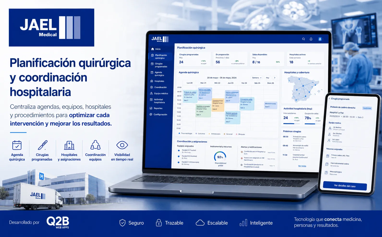 JAEL Medical — ERP integral para la gestión de material quirúrgico y coordinación hospitalaria — Galería 1