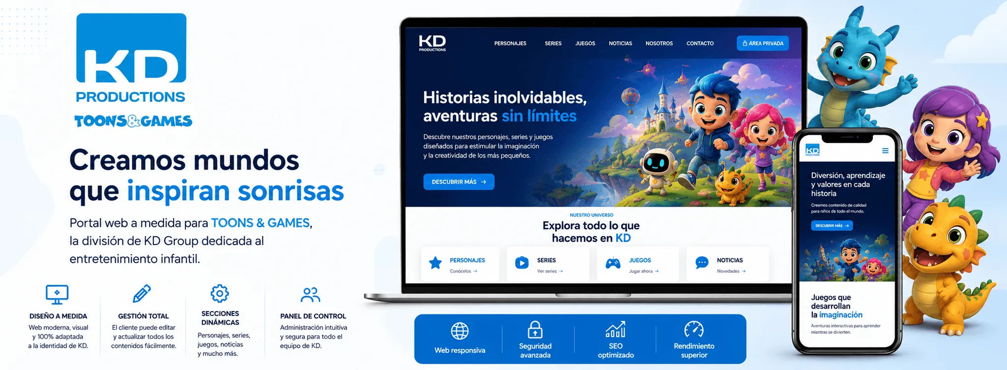 KD Productions (Toons&Games)— Portal digital para un universo de personajes, series y juegos — Galería