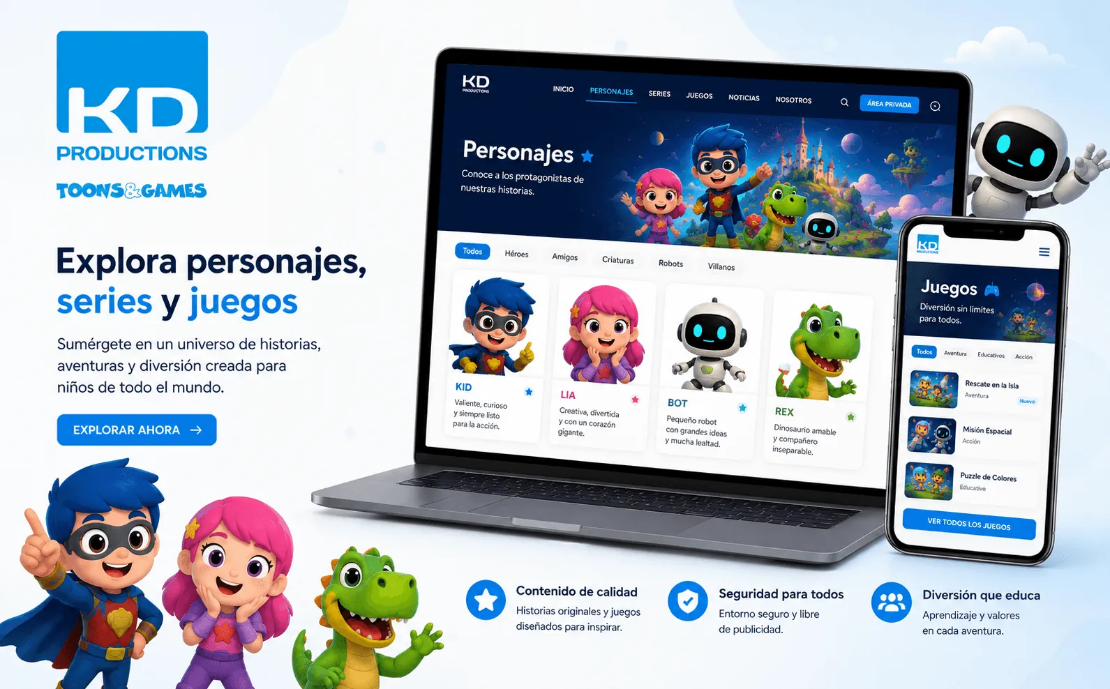 KD Productions (Toons&Games)— Portal digital para un universo de personajes, series y juegos — Galería 1