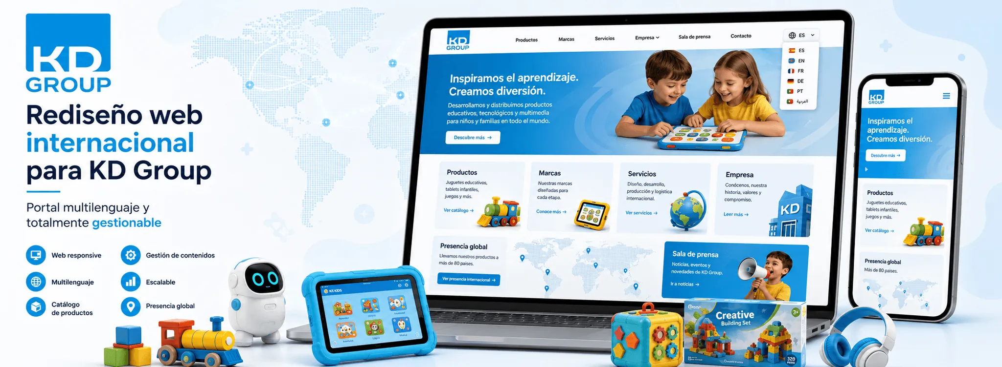 KD Group — Rediseño del portal corporativo internacional — Galeria