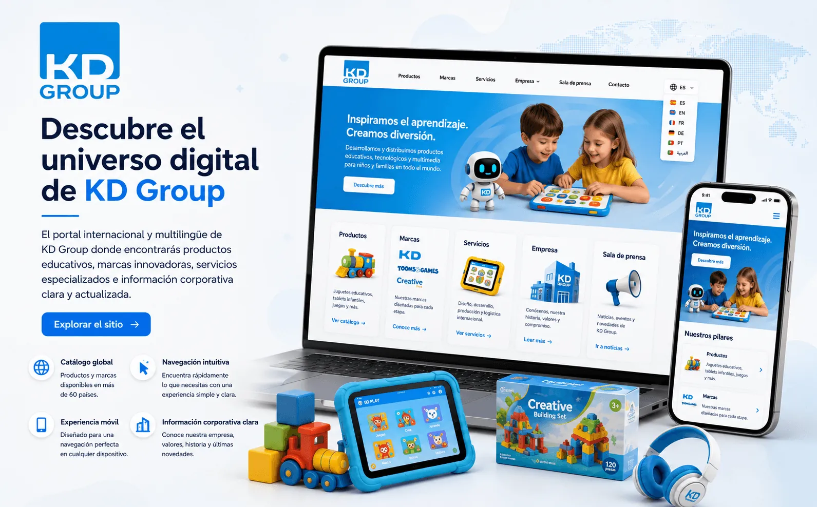KD Group — Rediseño del portal corporativo internacional — Galeria 1