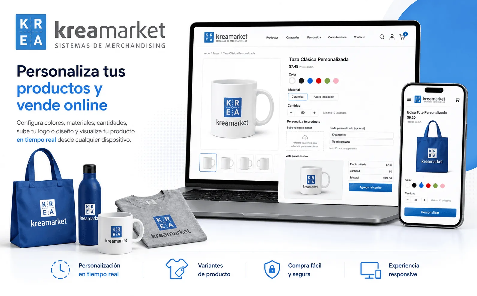 Kreamarket — Tienda online de merchandising totalmente personalizable — Galeria 1