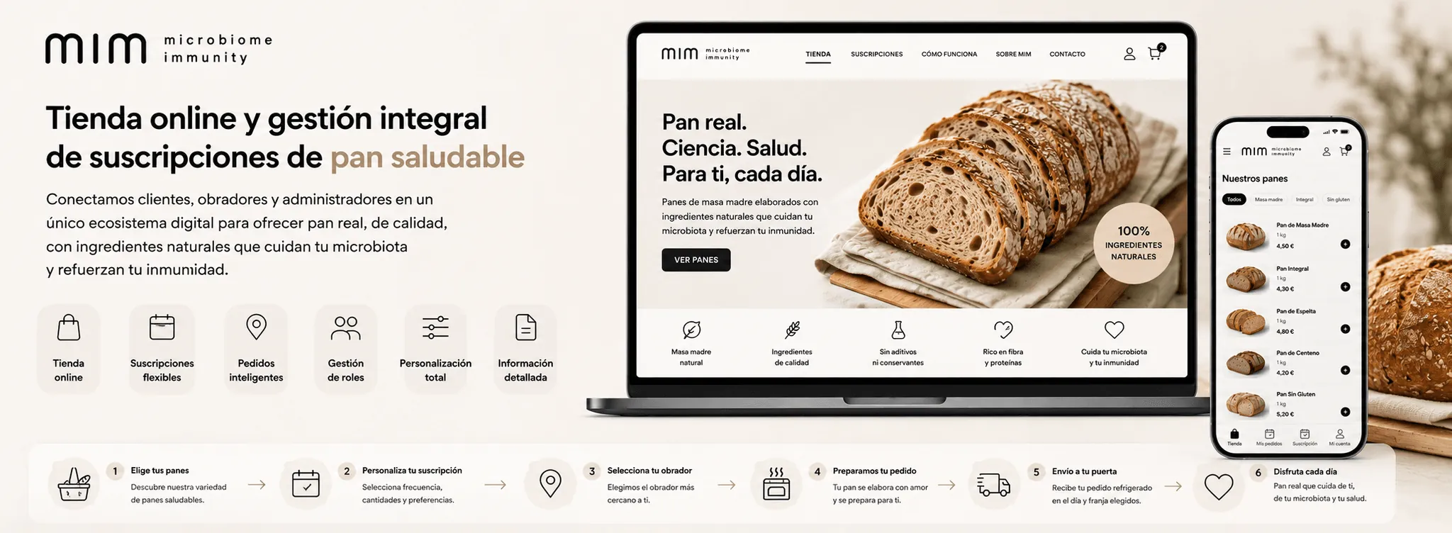 MIM — Ecommerce y plataforma integral de suscripciones de pan saludable — Gallery