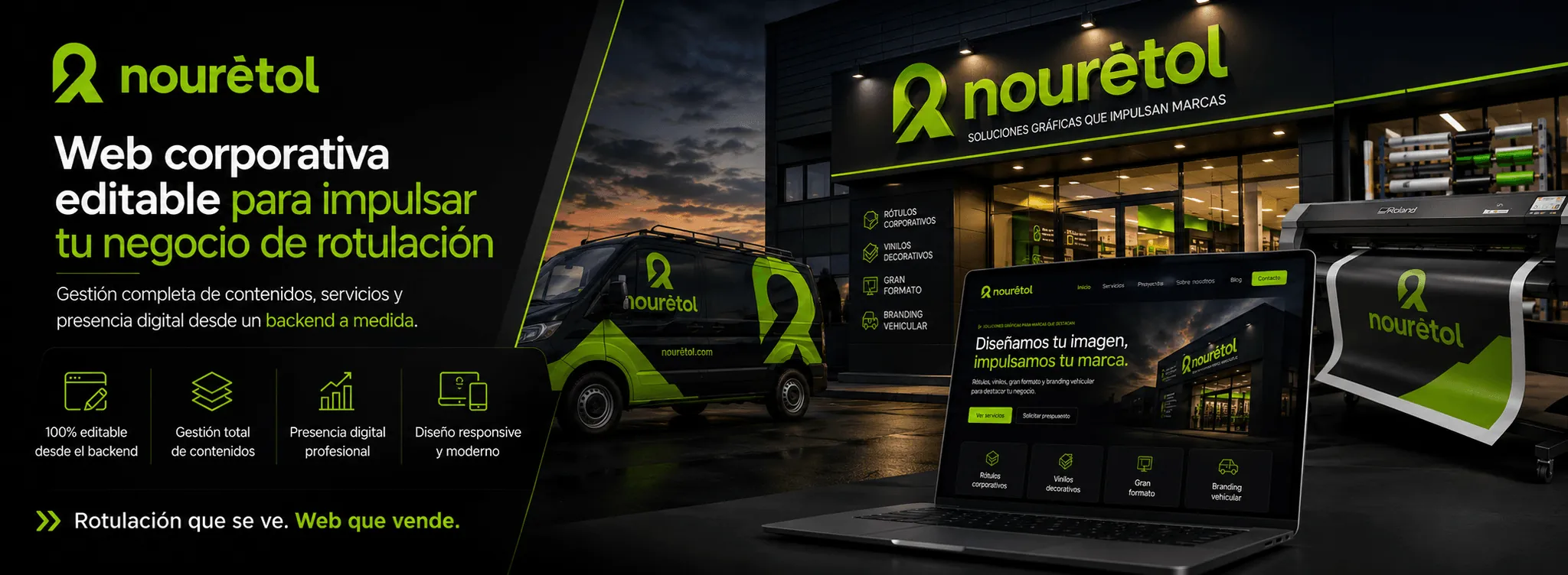 Nouretol — Web corporativa totalmente gestionable para una empresa de rotulación — Galeria