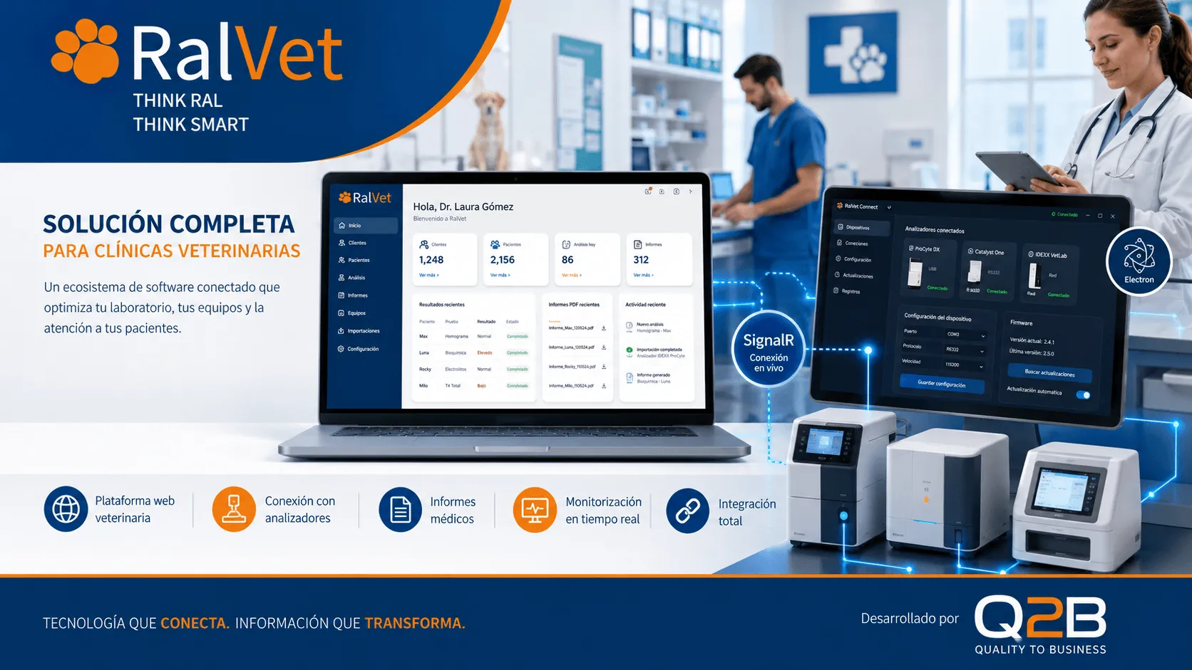 RalVet — Plataforma integral para clínicas veterinarias conectada con analizadores físicos