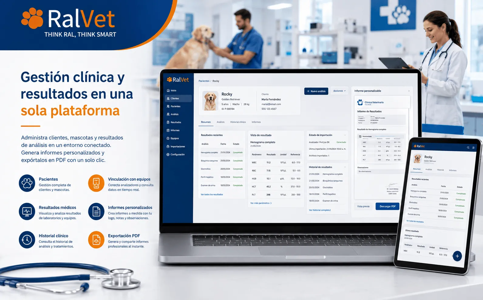 RalVet — Plataforma integral para clínicas veterinarias conectada con analizadores físicos — Gallery 1