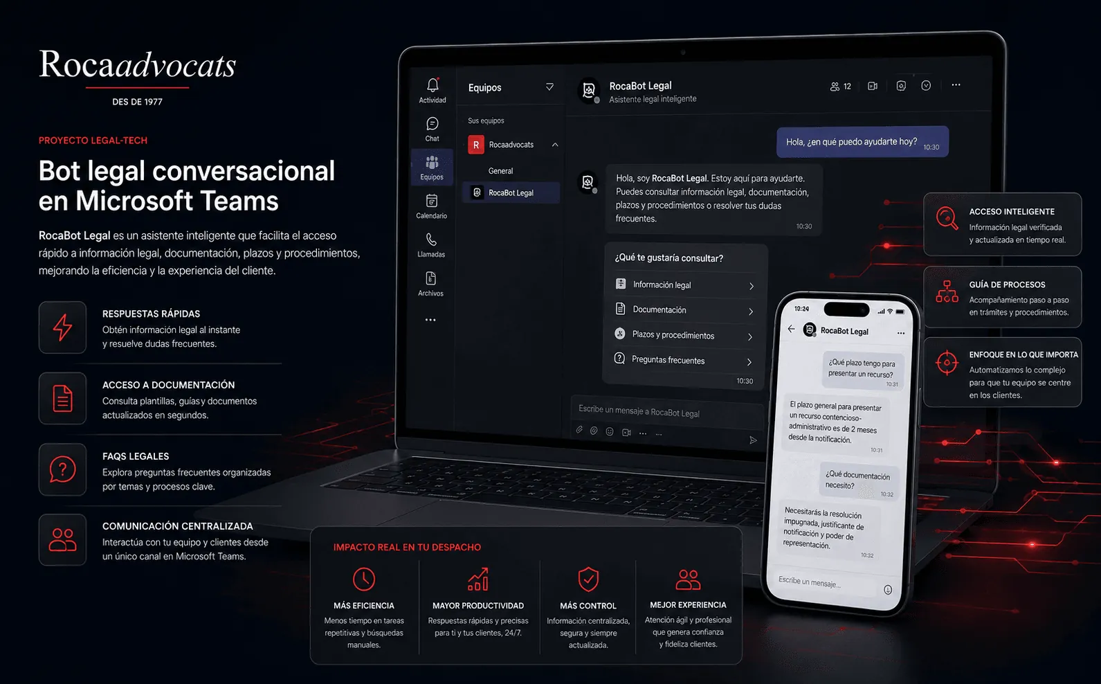 Roca Advocats — Automatización legal con IA, n8n y Microsoft Teams — Galería 1