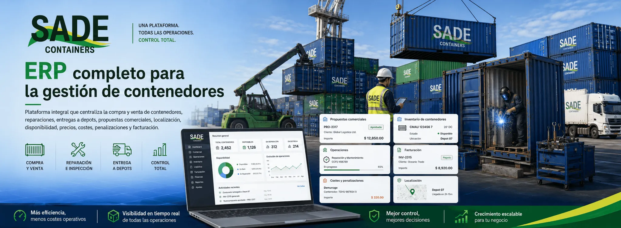 SADE Containers — ERP integral para la gestión completa de contenedores — Gallery