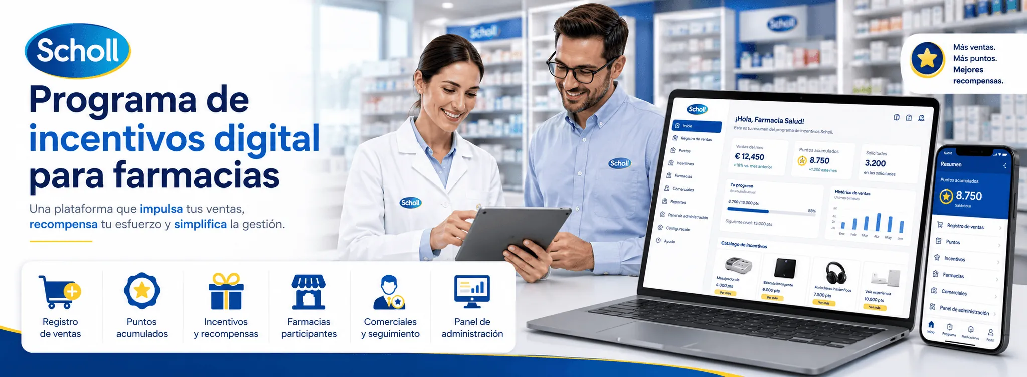 SCHOLL - Sistema avanzado y automatizado de incentivos para farmacias — Galería