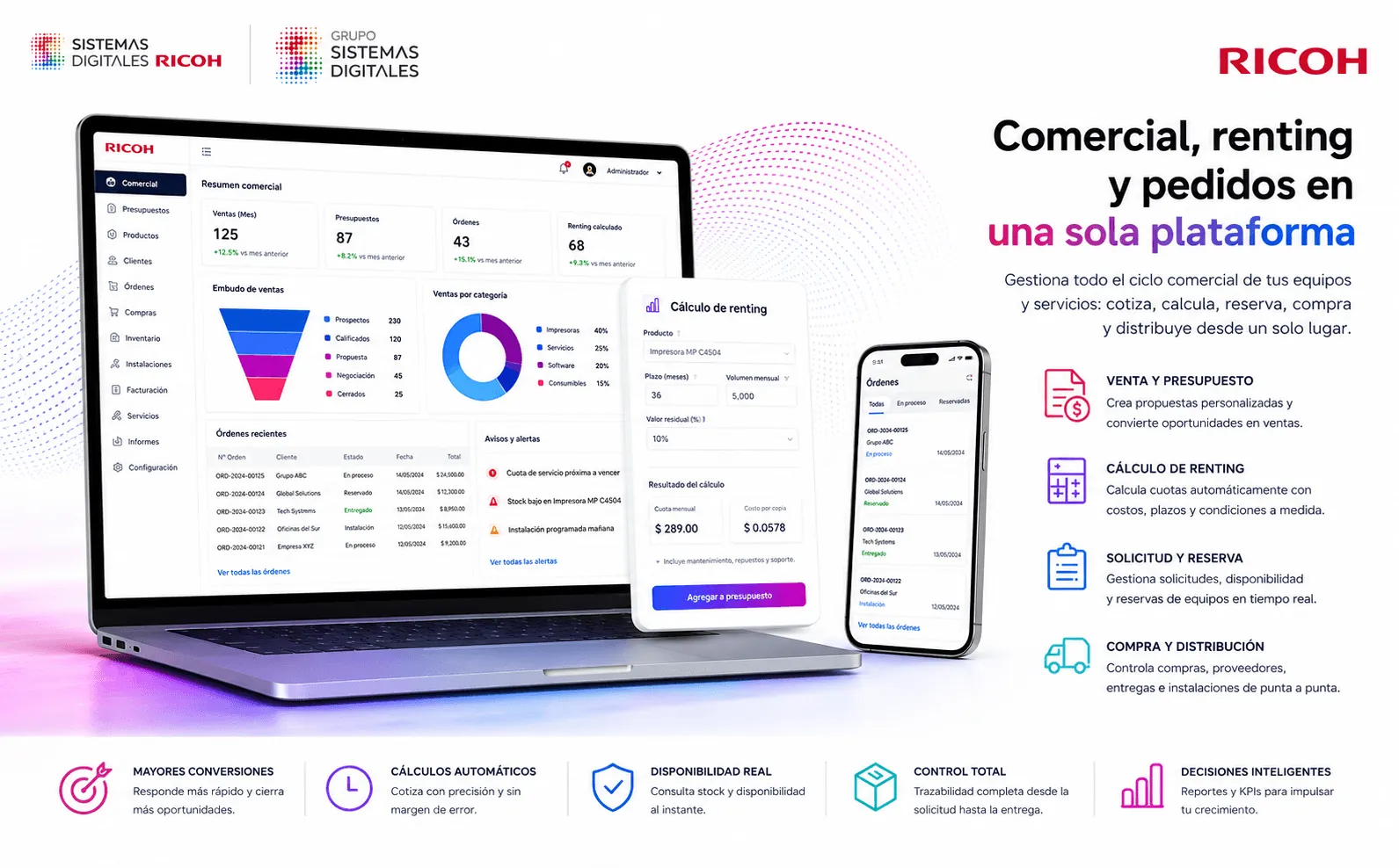 Sistemas Digitales Ricoh — ERP integral para la gestión global de la compañía — Galería 1
