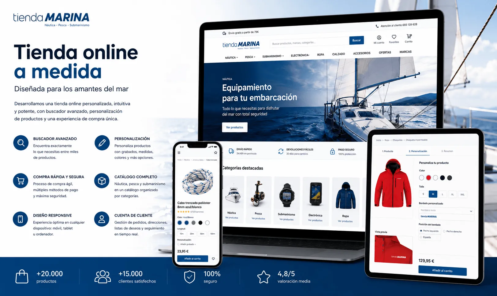 Tienda Marina — E-commerce a medida para productos náuticos, pesca y submarinismo — Galería 2