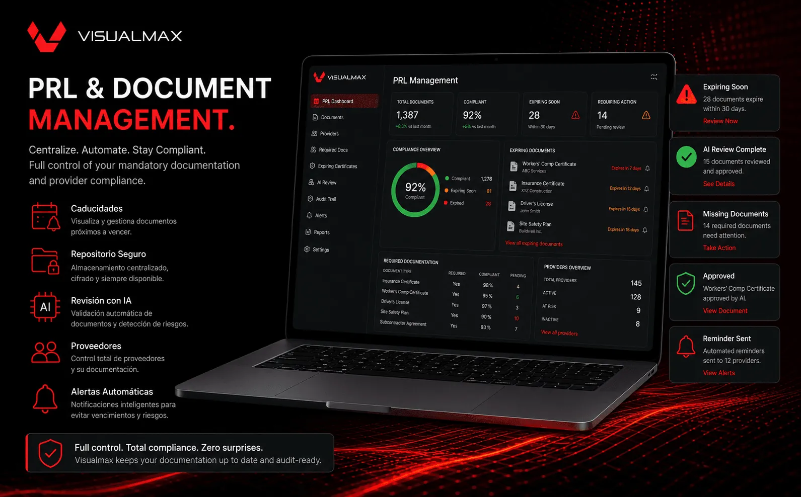 Visualmax — Software de gestión PRL, control de gastos y automatizaciones inteligentes — Galeria 2
