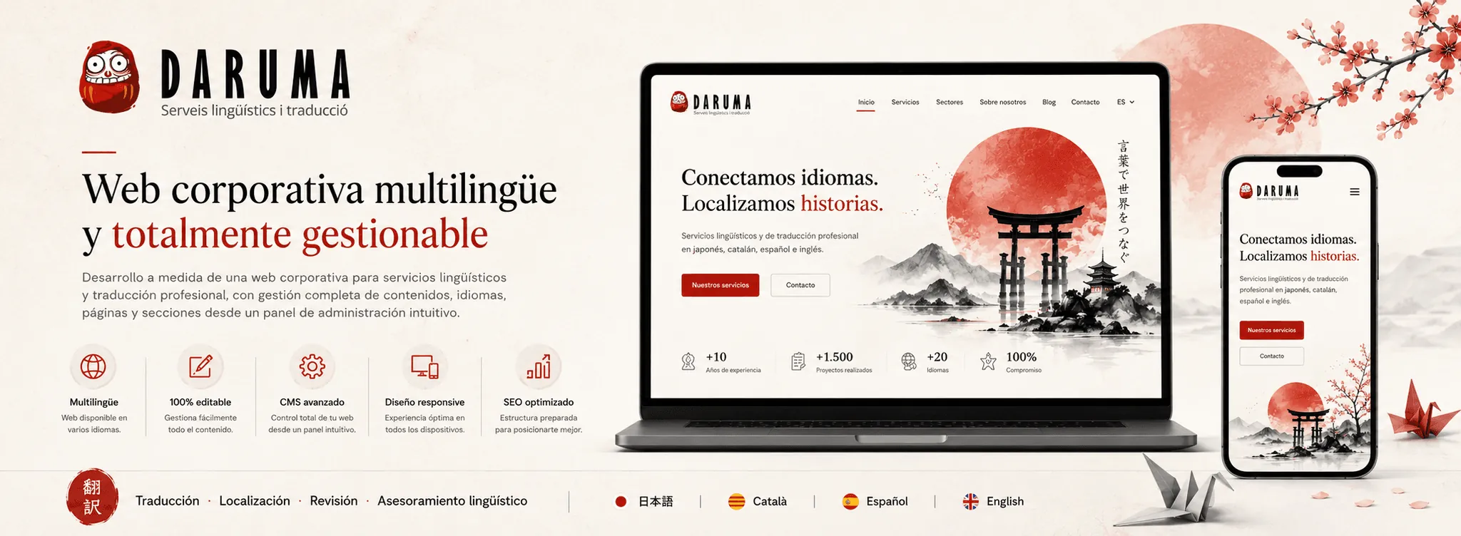 Daruma — Web corporativa multilingüe y totalmente gestionable — Galería