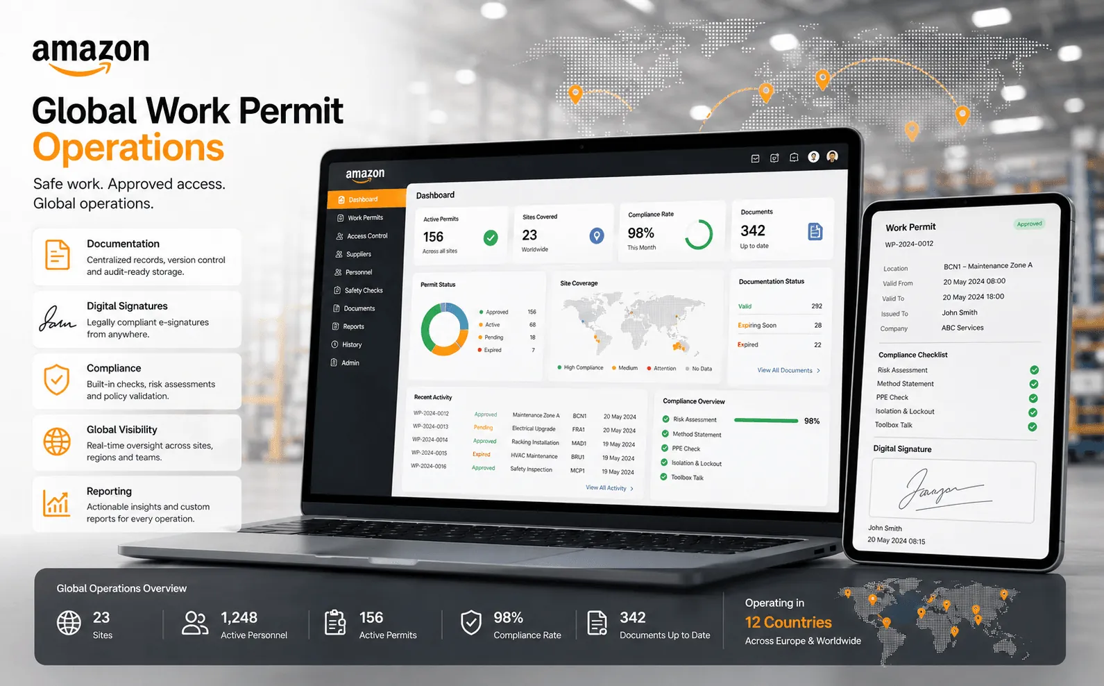 Amazon — Plataforma global de gestión de permisos de trabajo y acceso de proveedores — Galería 2