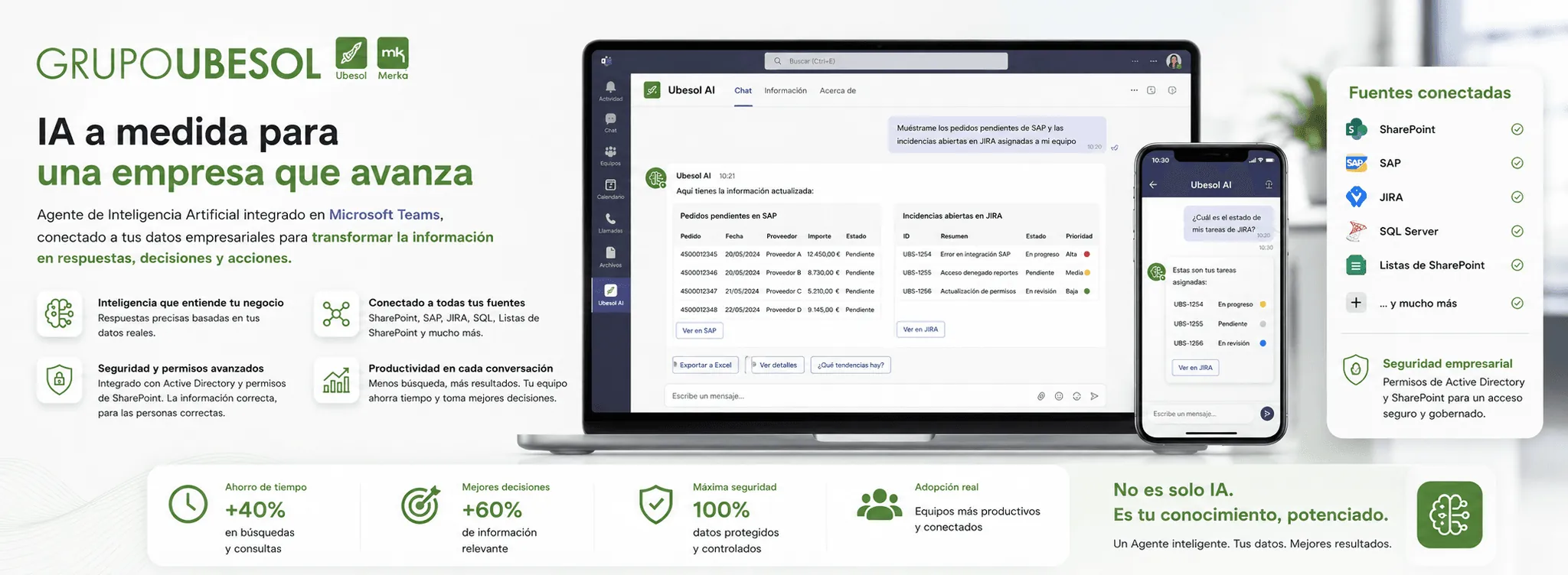Grupo Ubesol — Agente de IA empresarial integrado en Microsoft Teams — Galería