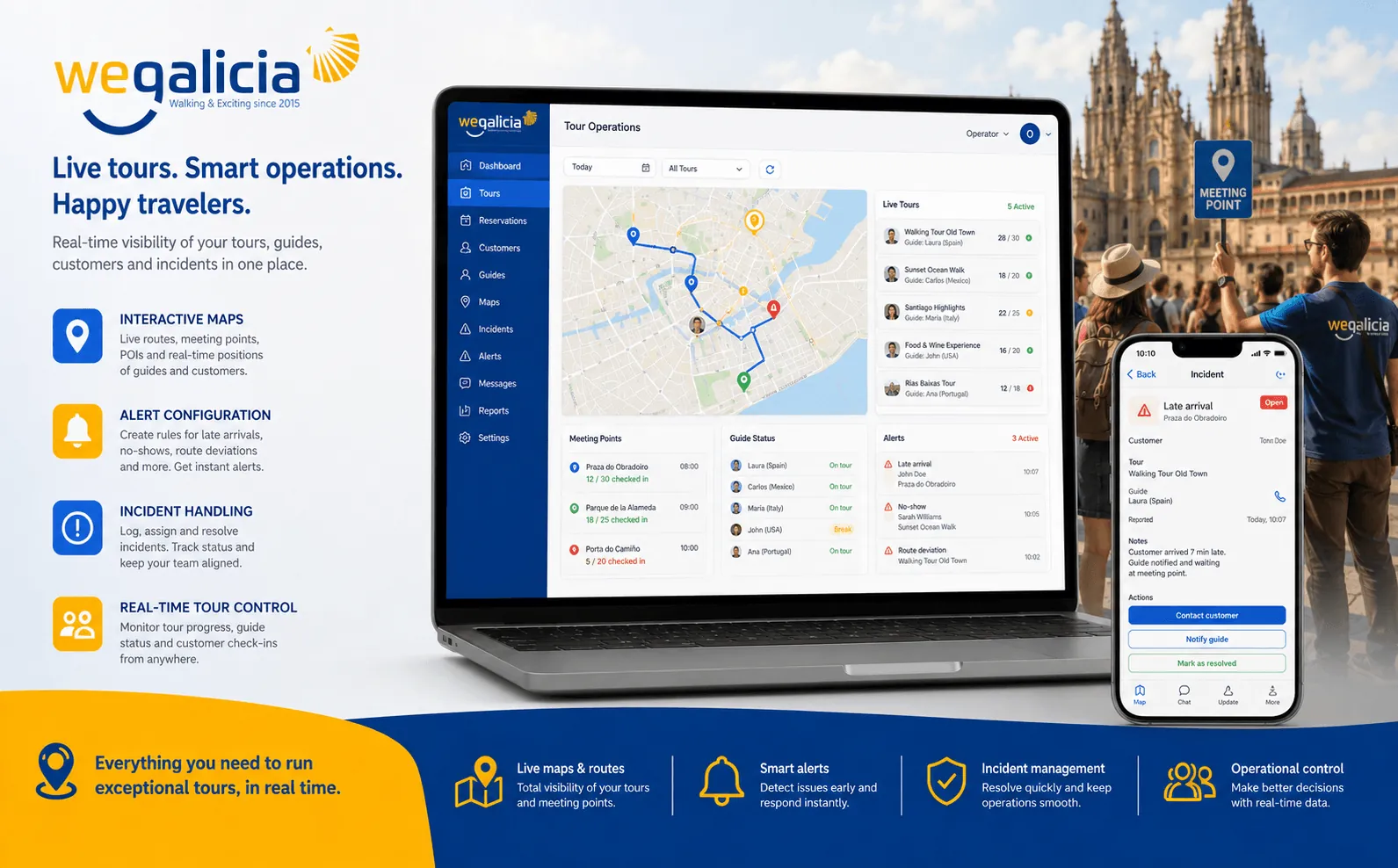 WeGalicia Tours LLC — Plataforma de gestión inteligente para tours, reservas, mensajería e incidencias — Galería 2