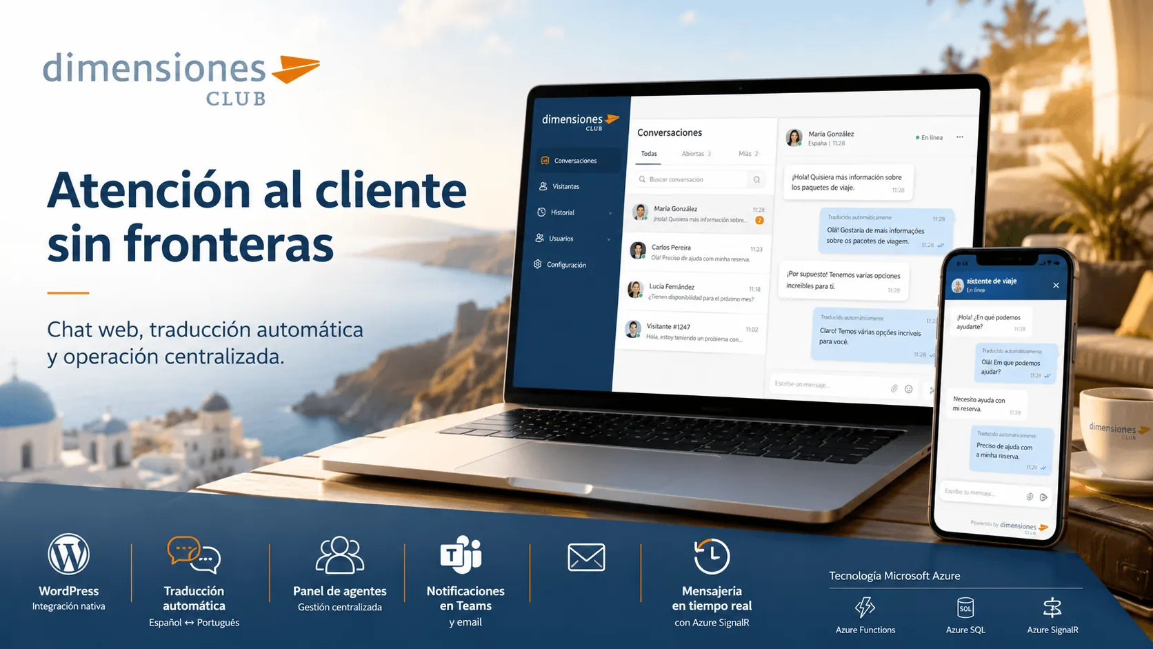 Dimensiones Club – Atención al cliente sin fronteras