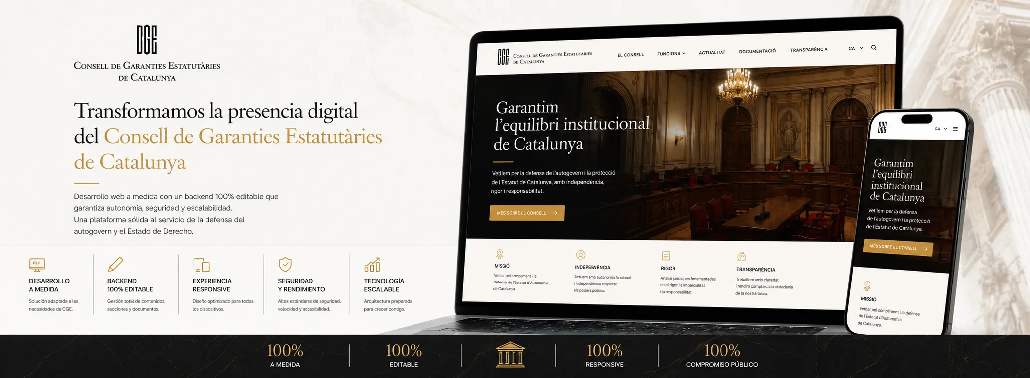 CGE — Diseño y desarrollo web institucional con backend 100% editable — Gallery