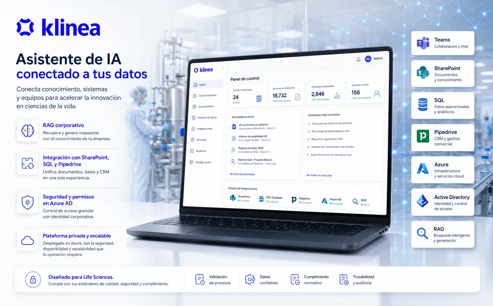 Klinea — Ecosistema privado de inteligencia artificial conectado al conocimiento empresarial — Gallery 1